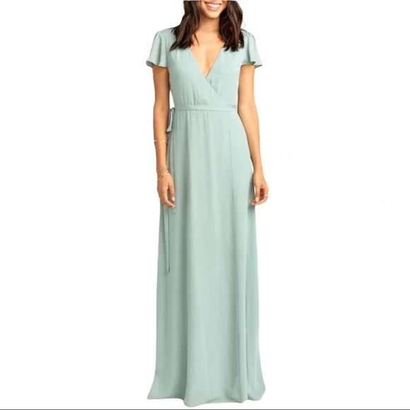 Show Me Your MuMu | Dresses | Show Me Your Mumu Bridesmaid Noelle Dress  Silver Sage Xxs | Poshmark